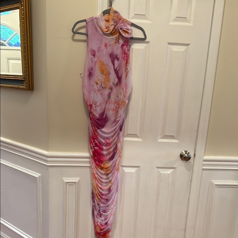 AFRM Pink Floral Maxi Dress